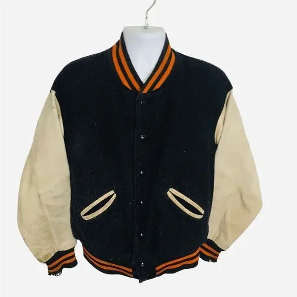 Vintage 50s Fox River Gloves Garment Co. Leather Letterman’s Varsity Jacket Coat - Picture 15 of 15